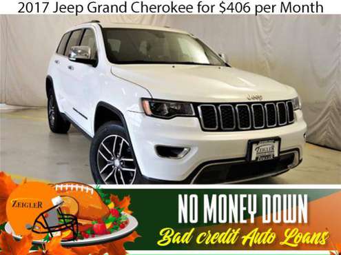 $406/mo 2017 Jeep Grand Cherokee Bad Credit & No Money Down OK -... for sale in Big Rock, IL