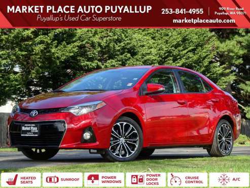2015 Toyota Corolla S Premium Sedan - - by dealer for sale in PUYALLUP, WA