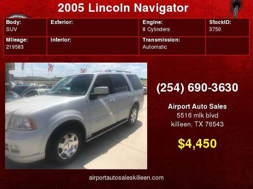 2005 Lincoln Navigator 4dr Luxury WE BUY CARS! for sale in Killeen, TX