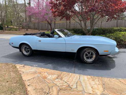 1973 Carolina Blue Ford Mustang Convertible 351 Cleveland Engine for sale in Marietta, GA