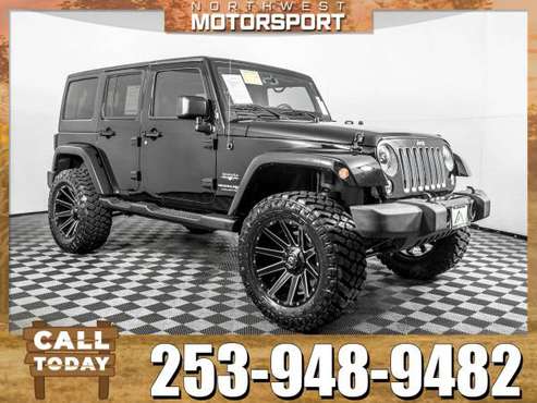 *750+ PICKUP TRUCKS* Lifted 2018 *Jeep Wrangler* Unlimited Sahara 4x4 for sale in PUYALLUP, WA