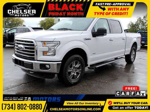 $459/mo - 2016 Ford F-150 XLTCrew Cab - Easy Financing! - cars &... for sale in Chelsea, MI
