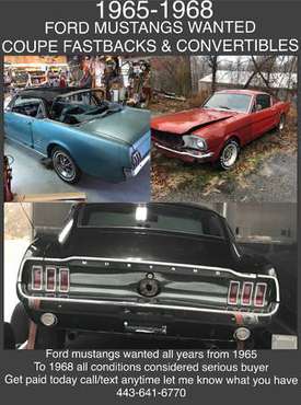 Classic Mustang Wanted 1965-1969 & Classic Chevy Corvettes - cars &... for sale in East Helena, MT