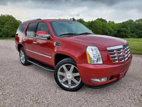 2014 CADILLAC ESCALADE LUXURY AWD CRYSTAL RED TAN LTHR 85K NEW TIRES for sale in Kansas City, MN