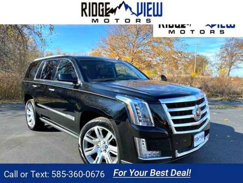 2015 Caddy Cadillac Escalade Premium suv Black Raven - cars & trucks... for sale in Spencerport, NY