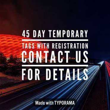 45 Day Temporary Tags with Registration for sale in District Of Columbia