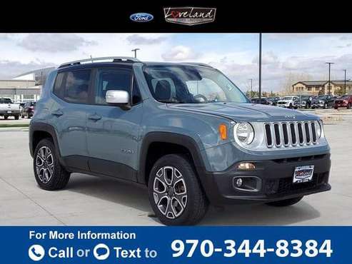 2017 Jeep Renegade Limited suv Anvil - - by dealer for sale in Loveland, CO