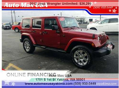 2012 Jeep Wrangler Unlimited Sahara - - by dealer for sale in Yakima, WA