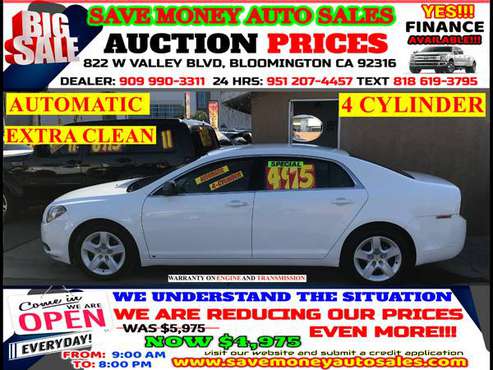 2010 CHEVY MALIBU>4 CYLDS >AUTOMATIC>CALL 24HR - cars & trucks - by... for sale in BLOOMINGTON, CA