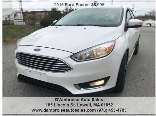 2016 Ford Focus Titanium 4dr Hatchback, 1 OWNER, 90 DAY WARRANTY! for sale in Lowell, MA