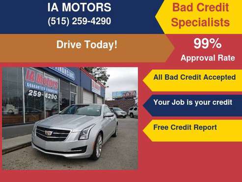 2016 CADILLAC ATS BASE *EVERYONE IS FINANCED!* - cars & trucks - by... for sale in Des Moines, IA