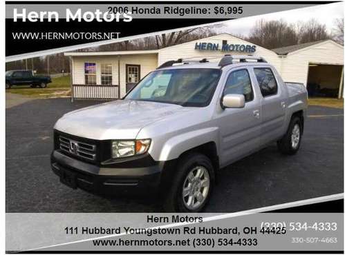 RARE FIND 06 HONDA RIDGELINE 4WD CREW CAB! LOOK!!! - cars & trucks -... for sale in HUBBARD TOWNSHIP, OH