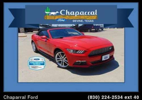 2016 Ford Mustang EcoBoost Convertible (Mileage: 21,698) for sale in Devine, TX
