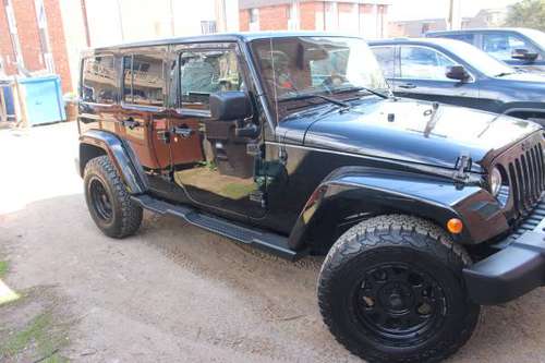 2015 Jeep Wrangler Unlimited Sahara upgrades, tan interior, under for sale in Boulder, CO
