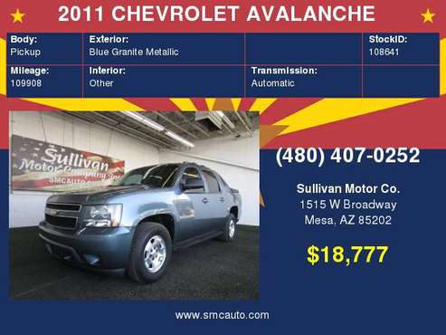 2011 CHEVROLET AVALANCHE 2WD Crew Cab LS for sale in Mesa, AZ
