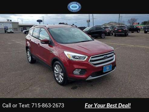 2017 Ford Escape Titanium suv Red - - by dealer for sale in Thorp, WI