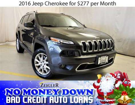 $277/mo 2016 Jeep Cherokee Bad Credit & No Money Down OK - cars &... for sale in Oak Park, IL