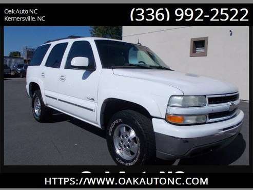 2002 Chevrolet Tahoe Cheap! 3rd Row!!, White for sale in KERNERSVILLE, NC