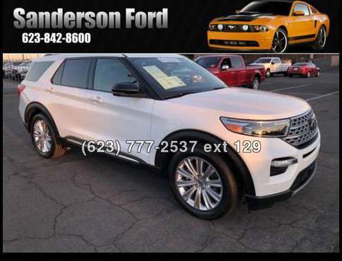 2020 Ford Explorer Limited White - cars & trucks - by dealer -... for sale in Glendale, AZ