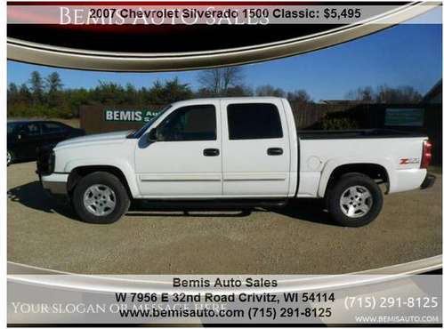 2007 CHEVY SILVERADO Z-71 - cars & trucks - by dealer - vehicle... for sale in Crivitz, WI