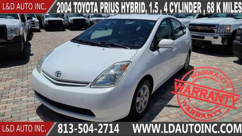 2004 TOYOTA PRIUS HYBRID, 1.5 , 4 CYLINDERS , 68 K MILES - cars &... for sale in largo, FL
