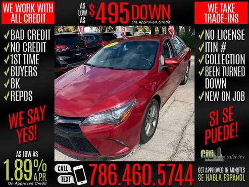 2017 Toyota Camry SE 4dr Sedan - cars & trucks - by dealer - vehicle... for sale in Miami, FL