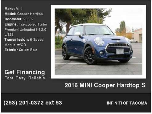 2016 Mini Cooper Hardtop S for sale in Fife, WA