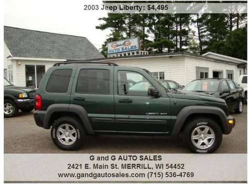 2003 Jeep Liberty Sport 4dr 4WD SUV 135311 Miles for sale in Merrill, WI