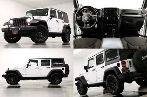 SPORTY White WRANGLER 2015 Jeep Unlimited Willys Wheeler Edition for sale in clinton, OK