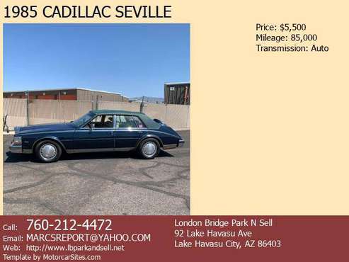 1985 CADILLAC SEVILLE - - by dealer - vehicle for sale in Lake Havasu City, AZ
