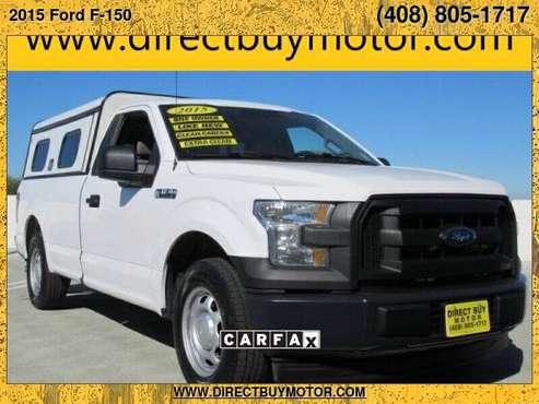 2015 Ford F-150 XL F150 Reg Cab***Long Bed, Camper Shell*** - cars &... for sale in San Jose, CA