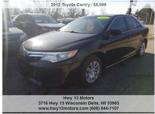 2012 Toyota Camry LE 4dr Sedan 117778 Miles - cars & trucks - by... for sale in Wisconsin dells, WI