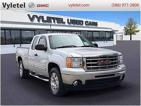 2011 GMC Sierra 1500 truck 4WD Ext Cab 143.5 SLE - GMC Pure Silver... for sale in Sterling Heights, MI