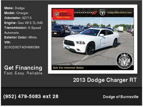 2013 Dodge Charger Rt for sale in Burnsville, MN