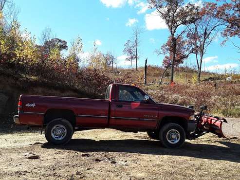 1997 Dodge Ram 2500 with 8ft plow - cars & trucks - by owner -... for sale in Colfax, WI