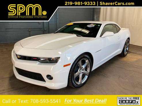 2014 Chevy Chevrolet Camaro LT coupe WHITE - cars & trucks - by... for sale in Merrillville, IL