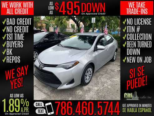 2017 Toyota Corolla LE 4dr Sedan - cars & trucks - by dealer -... for sale in Miami, FL