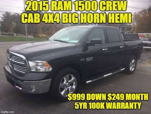 2015 RAM 1500*CREW CAB*4X4 BIG HORN*HEMI - cars & trucks - by dealer... for sale in Rowley, MA