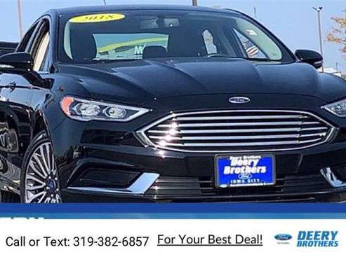 2018 Ford Fusion SE hatchback Black - cars & trucks - by dealer -... for sale in Iowa City, IA