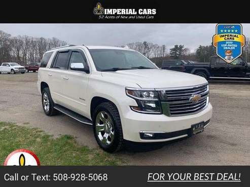 2015 Chevy Chevrolet Tahoe LTZ suv White - - by dealer for sale in Mendon, MA