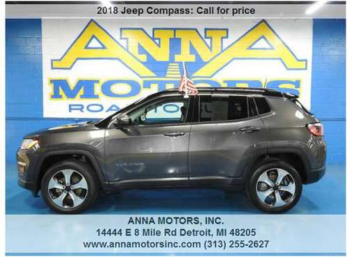 2018 JEEP COMPASS 4X4, $00*DN AVAILABLE-APPLY ONLINE OR CALL US... for sale in Detroit, MI