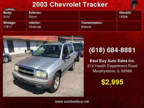 2003 Chevrolet Tracker Base Rwd 4dr SUV Call for Steve or Dean for sale in Murphysboro, IL
