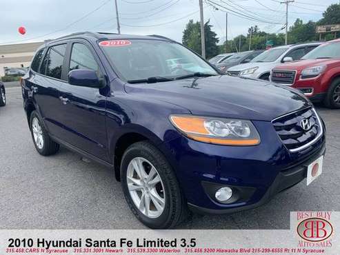 2010 HYUNDAI SANTA FE LIMITED! HEATED LEATHER! SUNROOF! QUICK APPROVAL for sale in N SYRACUSE, NY
