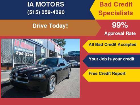 2014 Dodge Charger SE LOW MILES *FR $499 DOWN GUARANTEED FINANCE... for sale in Des Moines, IA