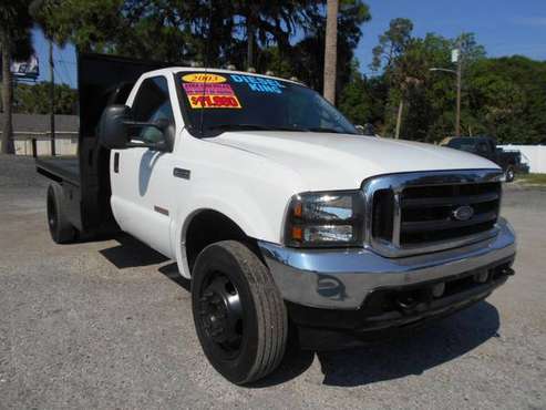 2003 Ford Super Duty F-550 Reg Cab Dually Flat Bed 6 0 Diesel - cars for sale in New Port Richey , FL