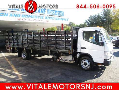 2016 Mitsubishi Fuso FE180 21 FOOT FLAT BED,, 21 STAKE BODY 33K MI.... for sale in south amboy, TX