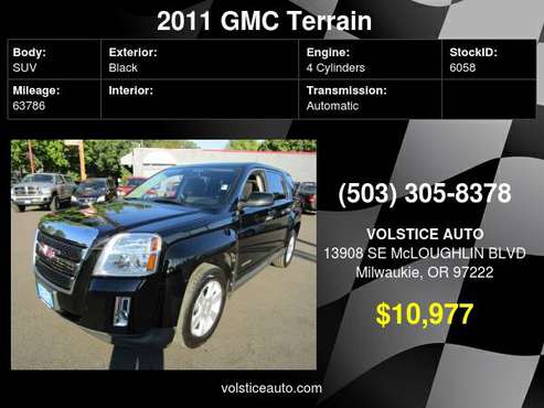 2011 GMC Terrain FWD 4dr SLE *BLACK* 1 OWNER 63K SO NICE !!! - cars... for sale in Milwaukie, OR