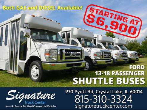 13-18 Passenger Ford Paratransit Shuttle Buses - BOTH GAS & DIESEL -... for sale in Crystal Lake, IN