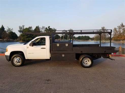 2013 GMC 3500 flat bed with heavy duty ladder rack,12 foot bed , -... for sale in Santa Ana, CA