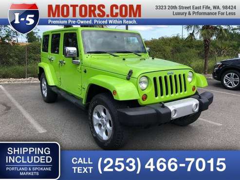 2013 Jeep Wrangler Unlimited Sahara SUV Wrangler Unlimited Jeep for sale in Fife, WA